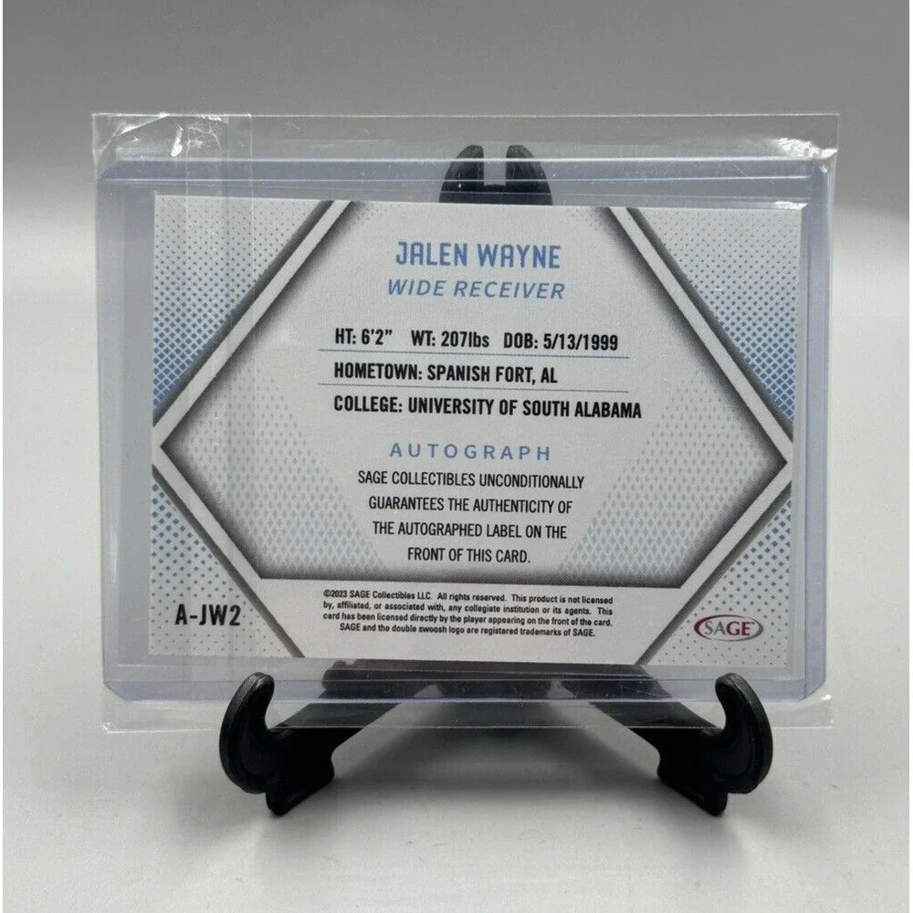 Jalen Wayne 2023 Sage Hit Red High Series Auto Autograph Rookie South‎ Alabama